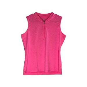MoFiz Size Medium Women’s Athletic Tank Top Half Zipper Golf Polo Hot Pink Used